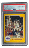 Magic Johnson Signed LA Lakers 1986 Star #2 Trading Card PSA/DNA Gem MT 10