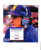 Don James CFB HOF Signed/Auto/Inscr 7x7.5 Photo Washington Huskies PSA/DNA