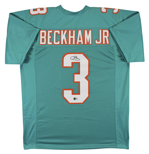 Odell Beckham Authentic Signed Teal Pro Style Jersey BAS