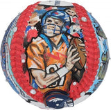 Peyton Manning Denver Broncos Autographed Baseball Art by Charles
