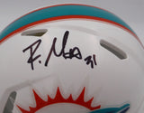 Raheem Mosert Autographed White Speed Mini Helmet Dolphins Beckett QR #1W038670