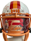 TOM BRADY Autographed Bucs Throwback Custom Visor Authentic Helmet FANATICS