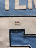 FRAMED IN SUEDE UNC TAR HEELS VINCE CARTER AUTOGRAPHED SIGNED JERSEY PSA COA