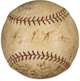 Babe Ruth New York Yankees Signed 1928 1st Home Run Baseball PSA+BAS