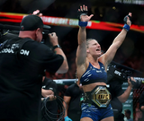 Kayla Harrison Signed USA Flag MMA Glove (PSA) 2xOlympic Gold Medalist 2012/2016