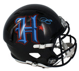 Dalton Schultz Autographed (Blue) Texans H-Town Full Size Speed Helmet Beckett