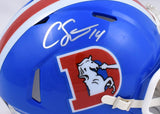 Courtland Sutton Signed Denver Broncos 75-96 Speed Mini Helmet-Beckett W Holo