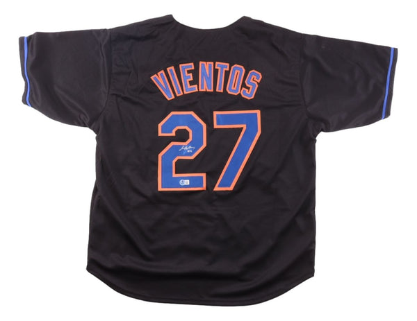 Mark Vientos New York Signed Black Baseball Jersey BAS