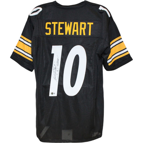 Kordell Stewart Autographed/Signed Pro Style XL Black Jersey Slash Beckett 52786
