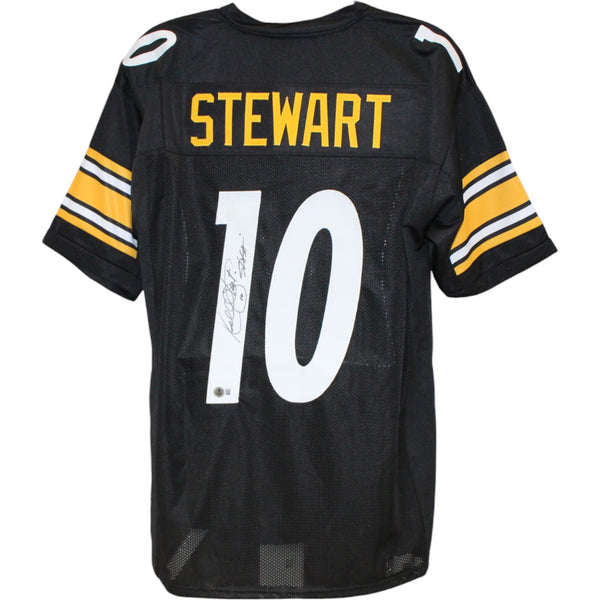 Kordell Stewart Autographed/Signed Pro Style XL Black Jersey Slash Beckett 52786