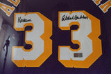 Kareem Abdul-Jabbar Lakers Signed Mitchell & Ness Jersey Lighted Frame -Tri Star
