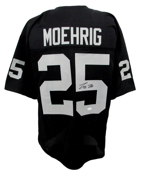 Tre'von Moehrig Signed/Auto Black Oakland Raiders Football Jersey JSA 208149