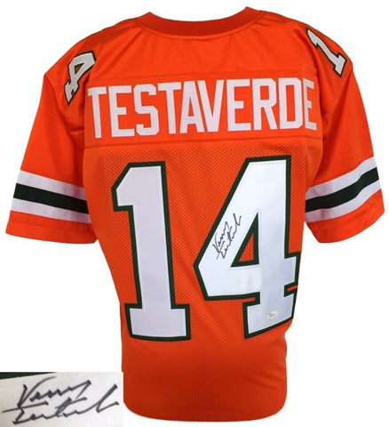 Vinny Testaverde Signed Miami Hurricanes Jersey (JSA COA) 2xPro Bowl Q.B.