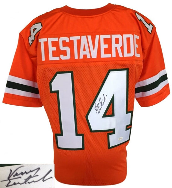 Vinny Testaverde Signed Miami Hurricanes Jersey (JSA COA) 2xPro Bowl Q.B.