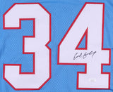 Earl Campbell Signed Houston Oilers Jersey (JSA) H.O.F. Running Back /U of Texas