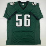 Autographed/Signed CHRIS LONG Philadelphia Green Football Jersey JSA COA Auto