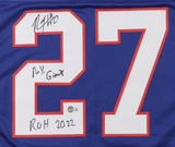 Rodney Hampton Signed New York Giants Jersey (Beckett) "N.Y. Giants & ROH 2022"