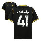 Estevao Willian Signed Chelsea Away Soccer Jersey #41 with Beckett COA