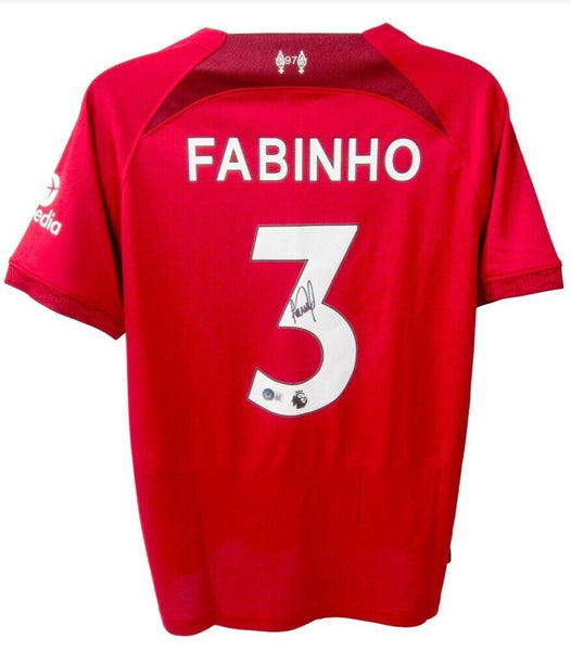 Fabinho Signed Liverpool FC Home Jersey Nike Soccer Jersey (Beckett) Team Brazil