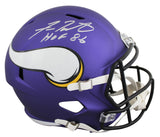 Vikings Fran Tarkenton "HOF 86" Signed F/S Speed Rep Helmet w/ Silver Sig BAS W