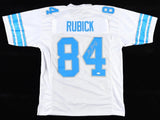 Rob Rubick Signed Detroit Lions Jersey (JSA COA) Motown Tight End 1982-1988