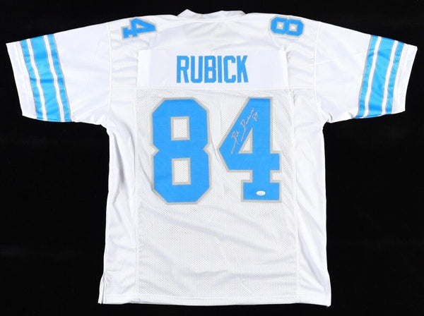 Rob Rubick Signed Detroit Lions Jersey (JSA COA) Motown Tight End 1982-1988