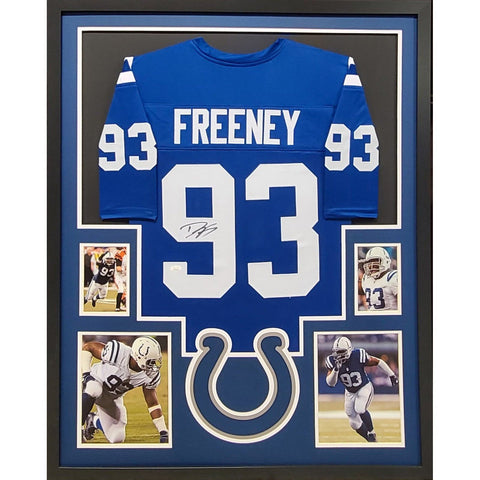 Dwight Freeney Autographed Framed Indianapolis Colts Jersey