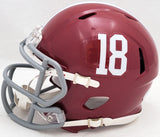MAC JONES AUTOGRAPHED ALABAMA RED SPEED MINI HELMET BECKETT WITNESS 206522