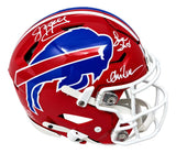 Jim Kelly Thomas Reed Signed Bills FS T/B Authentic SpeedFlex Helmet JSA QR