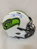 MATT HASSELBECK SIGNED SEATTLE SEAHAWKS F/S LUNAR ECLIPSE SPEED REP HELMET BAS