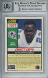 Emmitt Smith Autographed 1990 Score #101T Rookie Card HOF Beckett Slab 37607