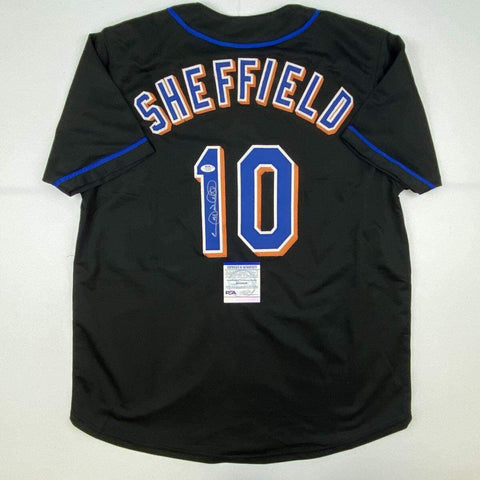 Autographed/Signed Gary Sheffield New York Black Baseball Jersey PSA/DNA COA