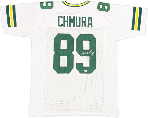 GREEN BAY PACKERS MARK CHMURA AUTOGRAPHED WHITE JERSEY PSA/DNA ITP STOCK #234554