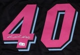 Udonis Haslem Signed Miami Heat / Miami Vice Jersey (Beckett) 3xNBA Champion