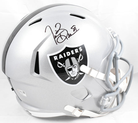 Tim Brown Autographed Raiders F/S Speed Helmet - Fanatics *Black