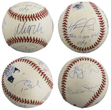 Boston Strong (5) Damon, Brady, Ortiz, Orr & Bird Signed Baseball BAS #T71331