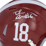 Trey Sanders Alabama Crimson Tide Autographed Riddell Speed Mini Helmet