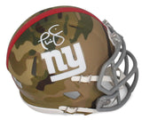 Phil Simms Autographed New York Giants Camo Mini Speed Helmet Fanatics