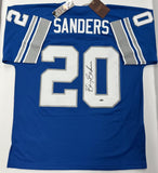 Detroit Lions Legend Barry Sander Signed Mitchell & Ness Blue Jersey AUTO - SCH
