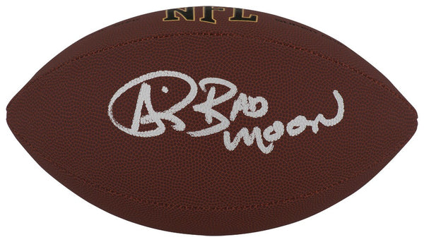 Andre Rison Signed Wilson Super Grip F/S NFL Football w/Bad Moon -(SCHWARTZ COA)