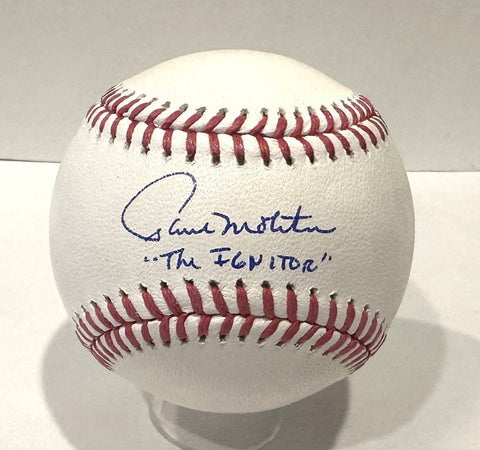 PAUL MOLITOR - Signed Official MLB Baseball AUTO w/ Ignitor - Milw Brewers - BAS