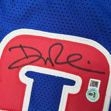 Framed Autographed/Signed Duncan Robinson 35x39 Detroit Blue Jersey BAS COA