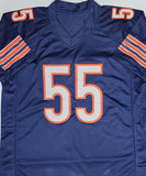 Chicago Bears Linebacker LANCE BRIGGS Signed Custom Replica Navy Jersey - BAS