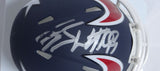 JJ Watt Autographed Houston Texans Amp Speed Mini Helmet- Beckett W Holo *Silver