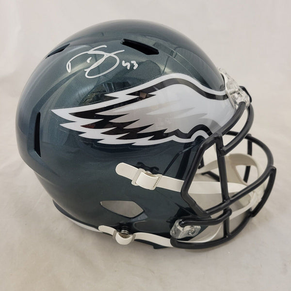DARREN SPROLES SIGNED PHILADELPHIA EAGLES F/S SPEED REPLICA HELMET BECKETT QR