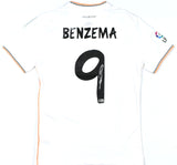 Karim Benzema Signed Real Madrid FC Home White Soccer Jersey #9 Beckett Hologram