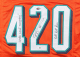 Ricky Williams Signed Dolphins Jersey "Smoke Weed Everyday!" & "Puff, Puff, Run"