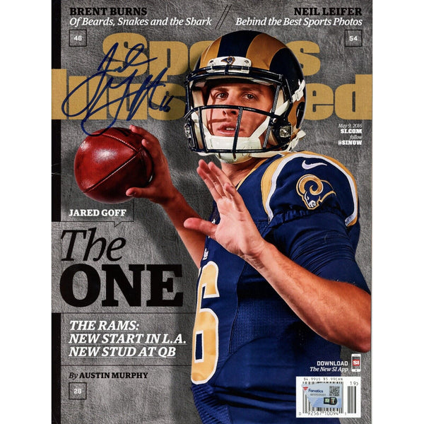 Jared Goff Autographed/Signed Los Angeles Rams Sports Illustrated FAN 46793