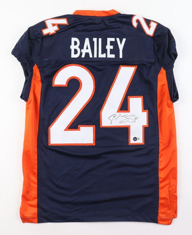 Champ Bailey Signed Denver Broncos Pro Cut Jersey (Beckett) 12xPro Bowl Def Back