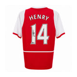 Thierry Henry Signed Arsenal Home Soccer Jersey #14 with Beckett COA